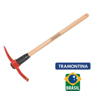 Pioche en acier avec manche bois 90 cm – Réf. 77300553 - Tramontina